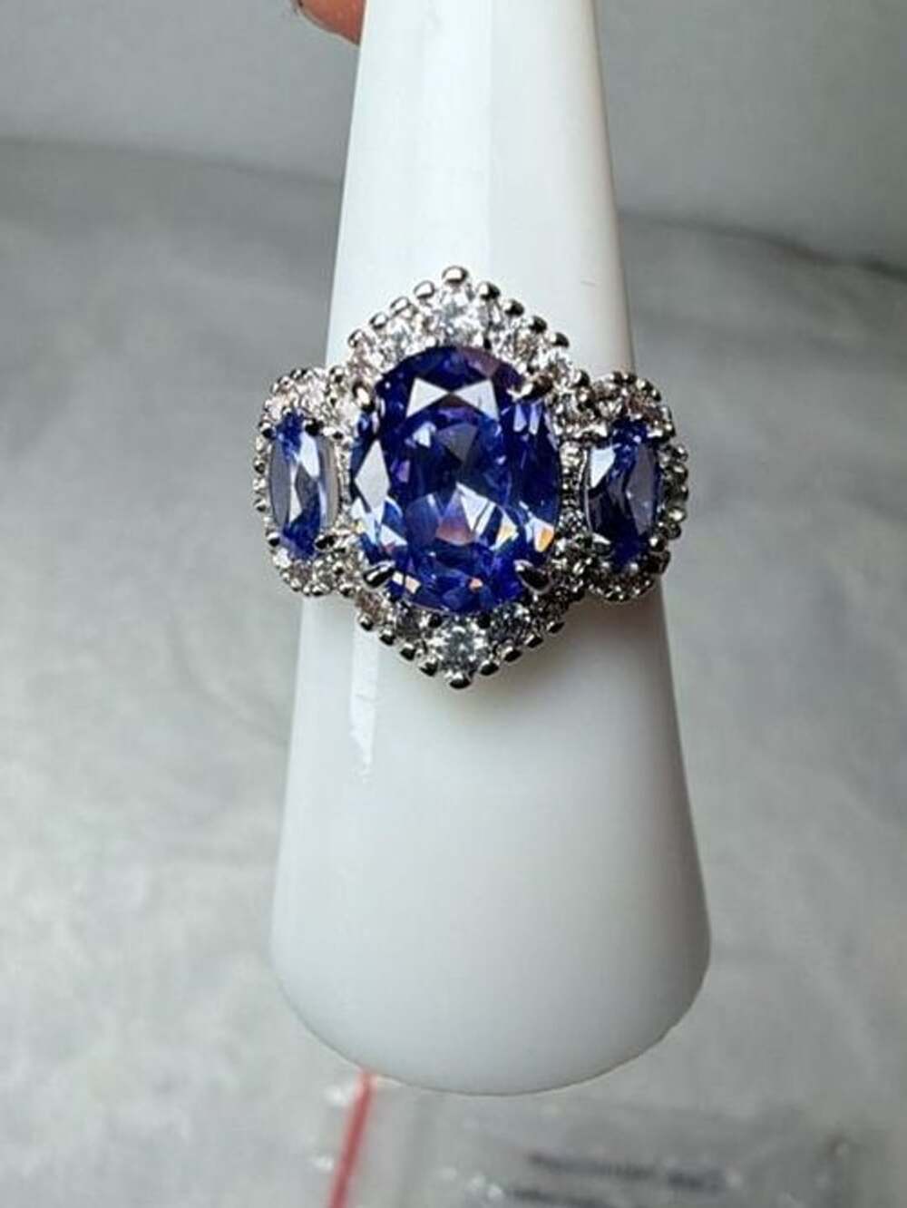 BP Dancing in Daydreams Light Tanzanite CZ Rhodium Size 7